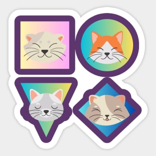 cute cats and dogs Sticker